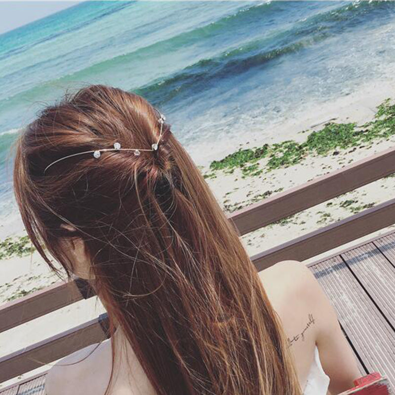 Sweet Pearl Flower Hair Clip and Headband Accessories