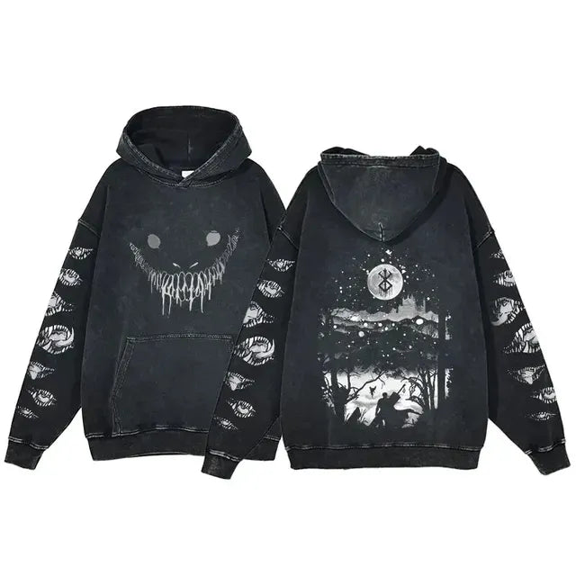 Customizable Retro Washed Cotton Oversized Hoodies
