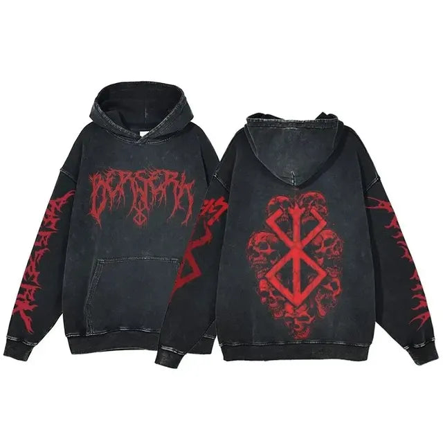 Customizable Retro Washed Cotton Oversized Hoodies